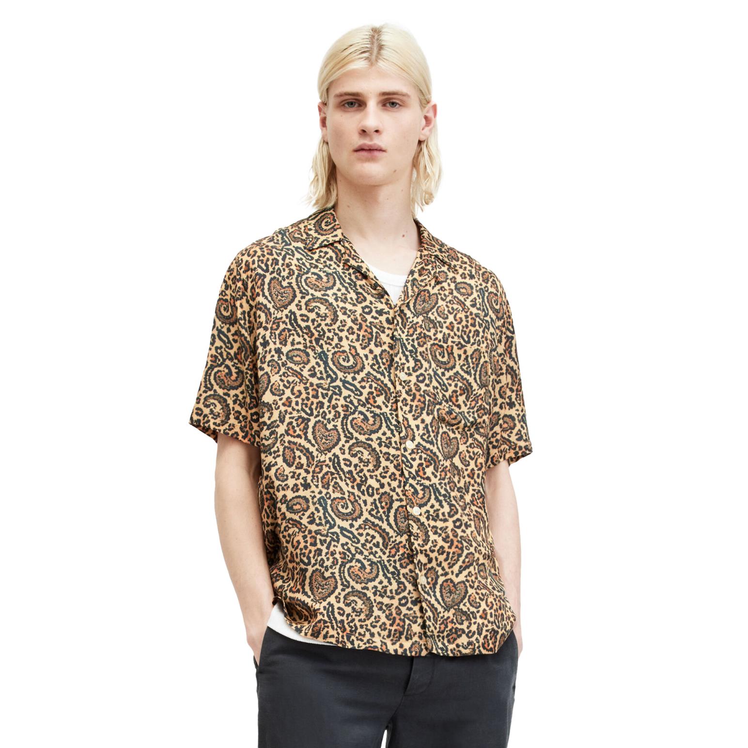 AllSaints Leo Paisley Relaxed Fit Shirt